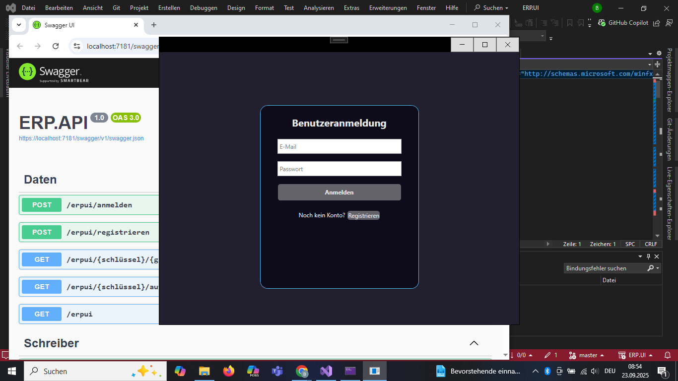 ERP Benutzeranmeldung